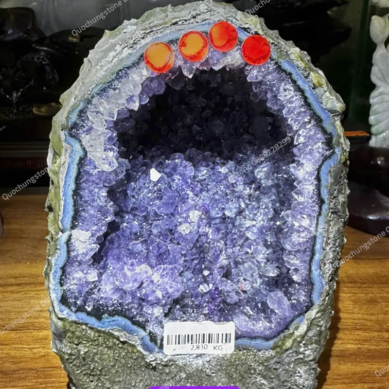 Hốc Đá Thạch Anh Tím 2.83kg – Bảo Vật Cho Người Làm Việc Trí Óc