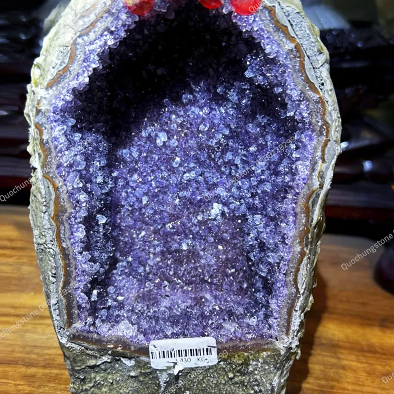Hốc Đá Thạch Anh Tím 3.43kg- Công Dụng Phong Thủy Của Hốc Đá Tinh Thể Thạch Anh Tím Trong Gia Đình