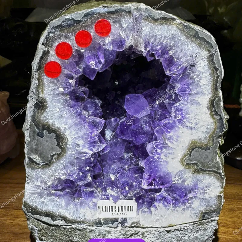 Hốc Đá Thạch Anh Tím 3.54kg – Vật Trang Trí Đẳng Cấp Cho Không Gian Sống