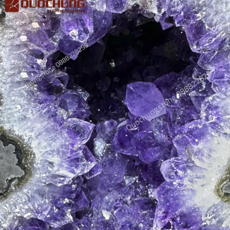 Hốc Đá Thạch Anh Tím 3.54kg – Vật Trang Trí Đẳng Cấp Cho Không Gian Sống