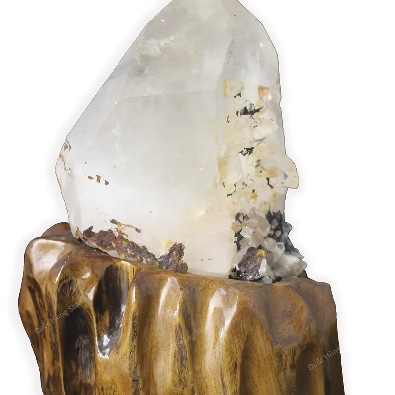 Tinh Thể Đá Thạch Anh Trắng 20x17cm