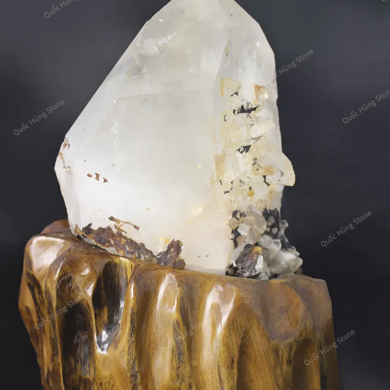 Tinh Thể Đá Thạch Anh Trắng 20x17cm