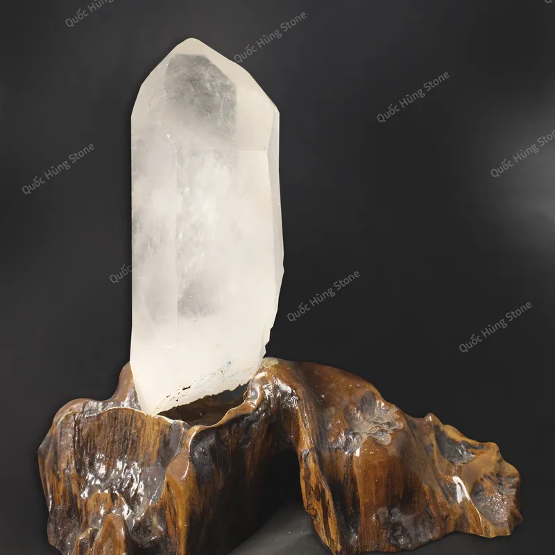 Tinh Thể Đá Thạch Anh Trắng 20x8,5cm