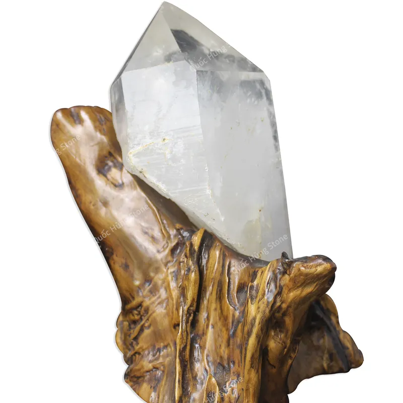 Tinh Thể Đá Thạch Anh Trắng 24x15cm