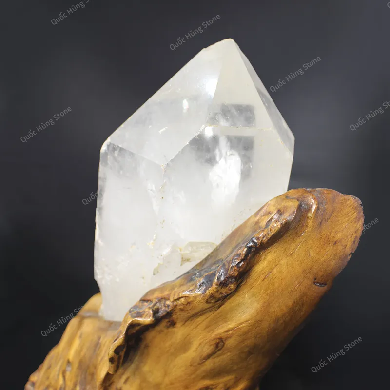 Tinh Thể Đá Thạch Anh Trắng 24x15cm