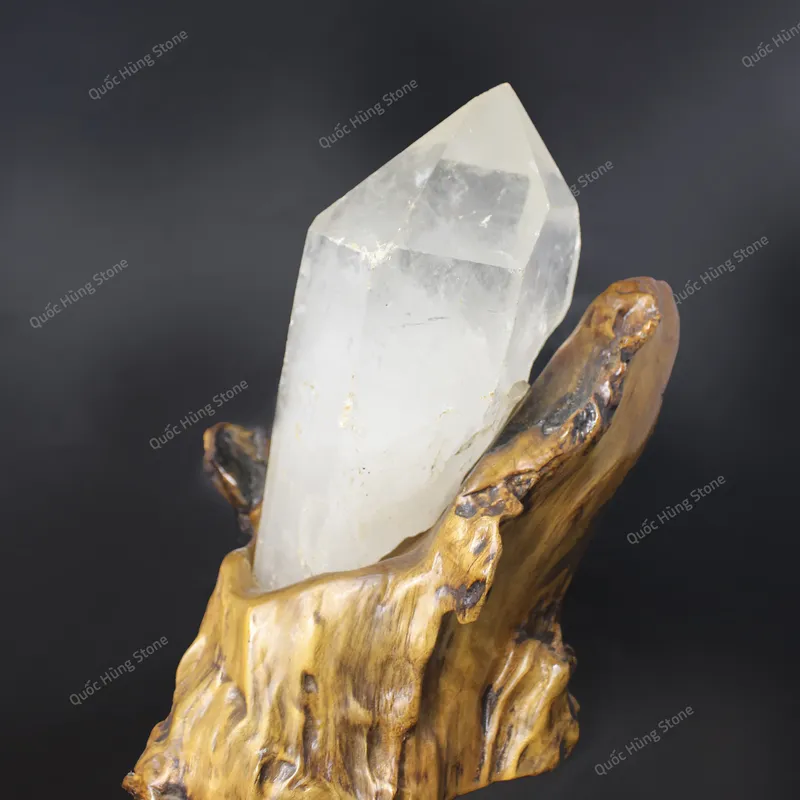 Tinh Thể Đá Thạch Anh Trắng 24x15cm