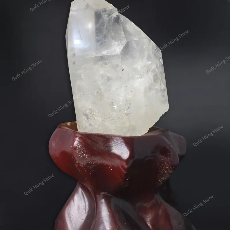 Tinh Thể Đá Thạch Anh Trắng 24x14cm