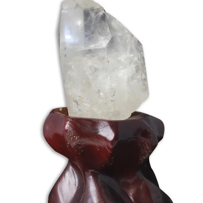 Tinh Thể Đá Thạch Anh Trắng 24x14cm