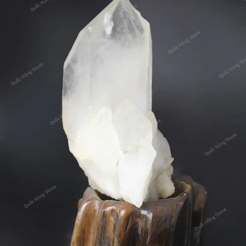 Tinh Thể Đá Thạch Anh Trắng 25x10cm