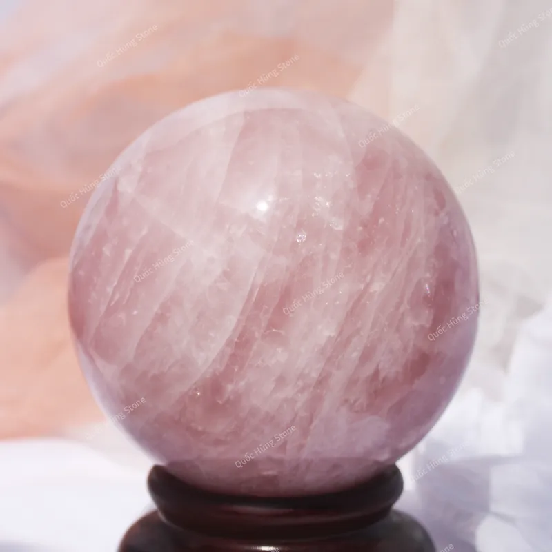 Quả Cầu Đá Thạch Anh Hồng - 3,36kg