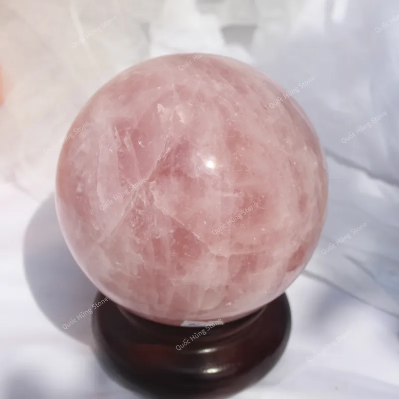 Quả Cầu Đá Thạch Anh Hồng - 3,36kg