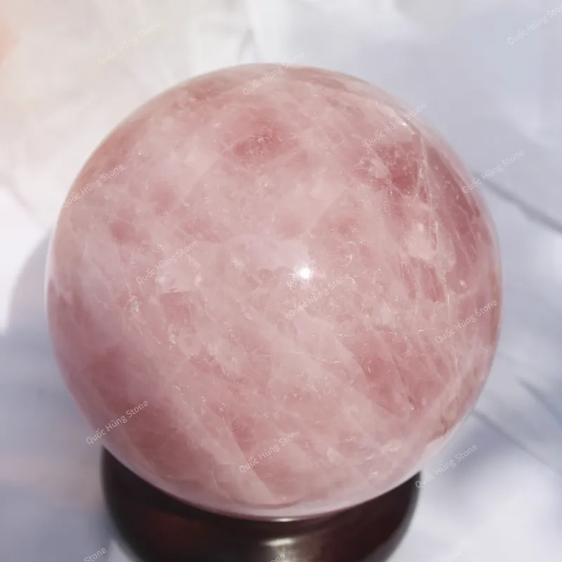 Quả Cầu Đá Thạch Anh Hồng - 3,36kg