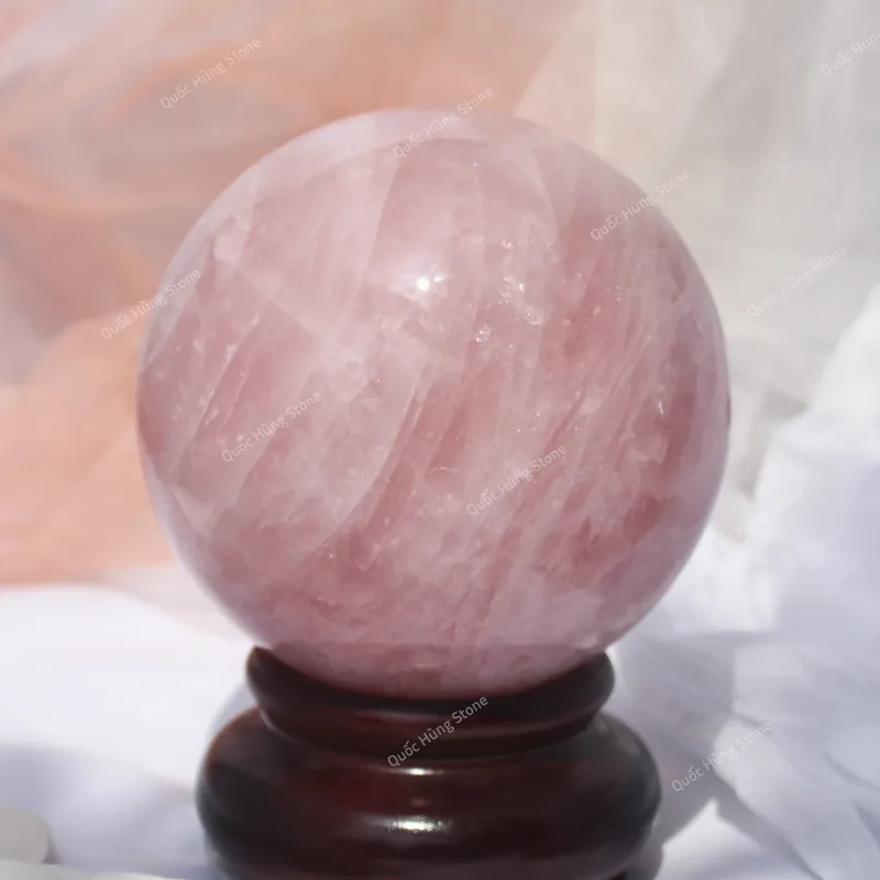 Quả Cầu Đá Thạch Anh Hồng - 3,36kg