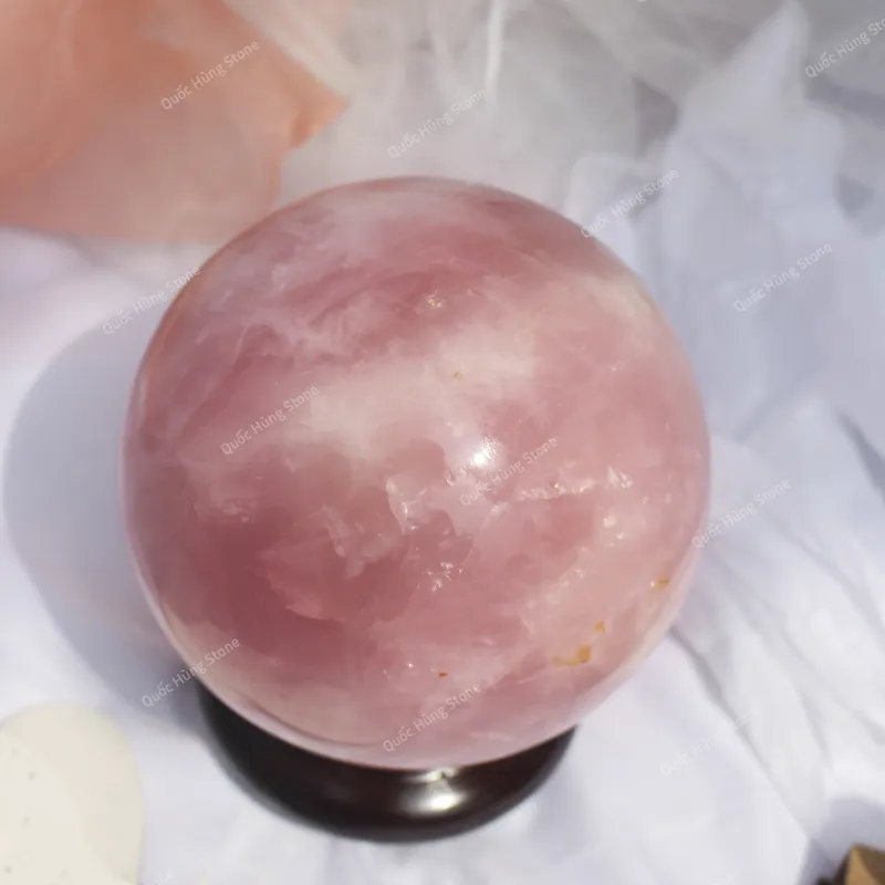 Quả Cầu Đá Thạch Anh Hồng (ĐK15cm)