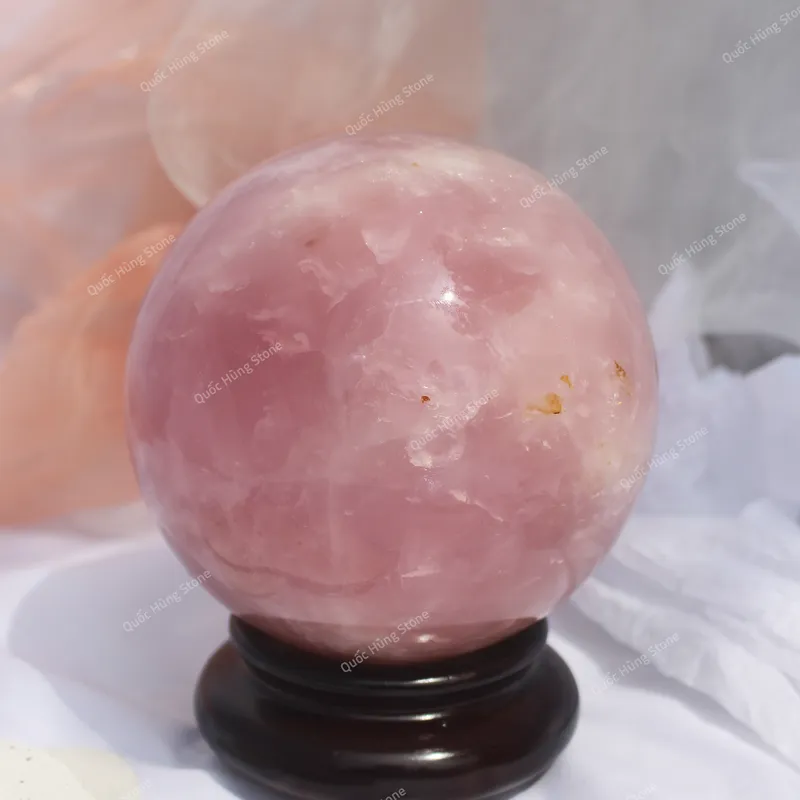 Quả Cầu Đá Thạch Anh Hồng (ĐK15cm)