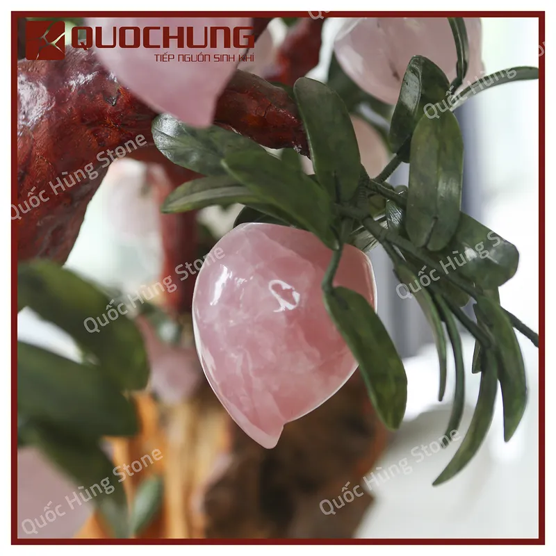 Cây Đào Đá Thạch Anh Hồng