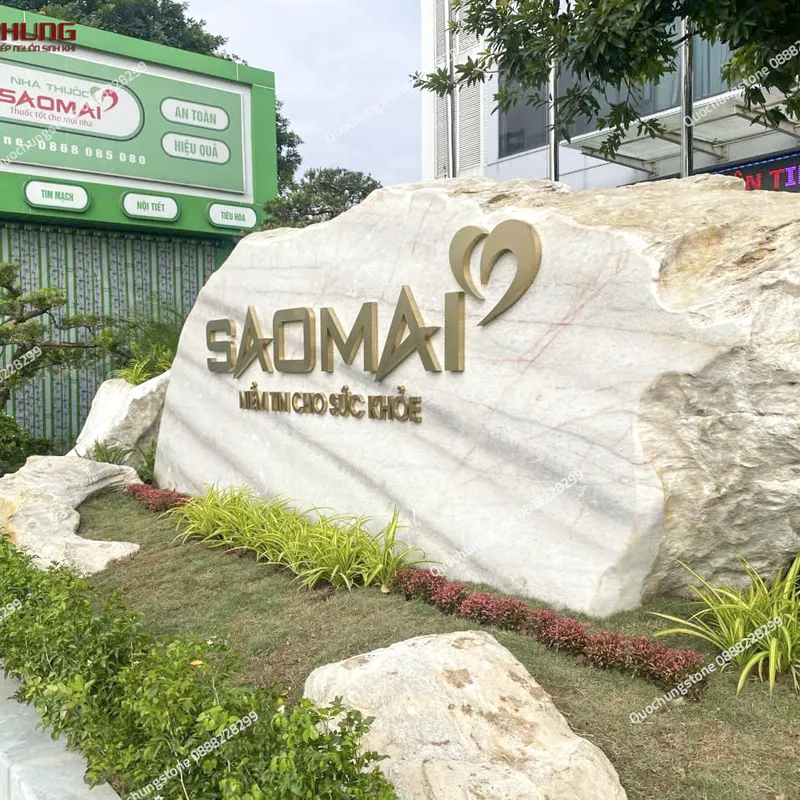 Biển Hiệu Công Ty Bằng Đá Tự Nhiên Tạo Ấn Tượng Mạnh Mẽ Với Khách Hàng