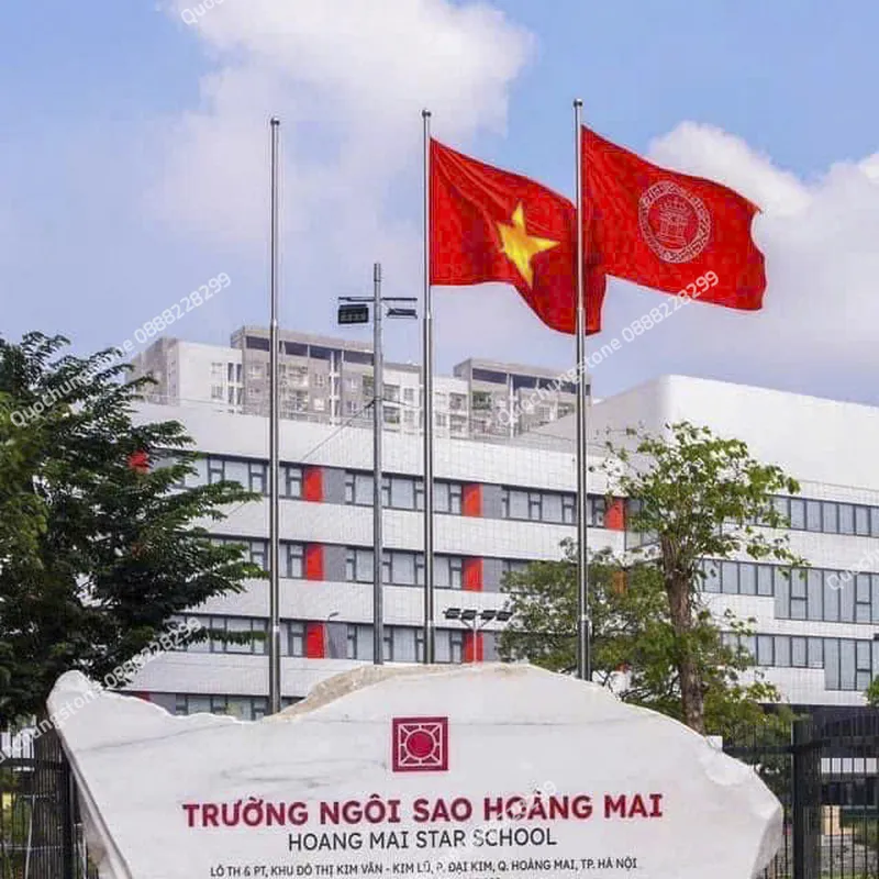 Biển Hiệu Trường Học Ngôi Sao Hoàng Mai Bằng Đá