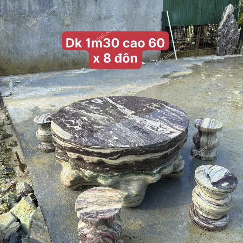 Bàn Ghế Đá Sân Vườn Tự Nhiên Từ Yên Bái