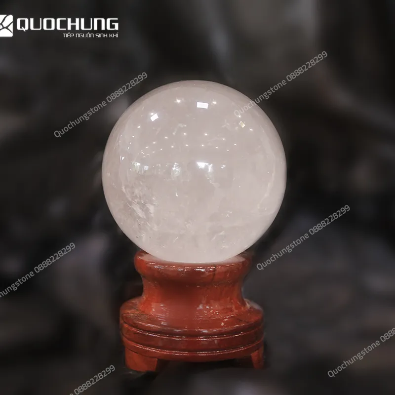 Quả Cầu Đá Thạch Anh Trắng Tự Nhiên 2,65kg