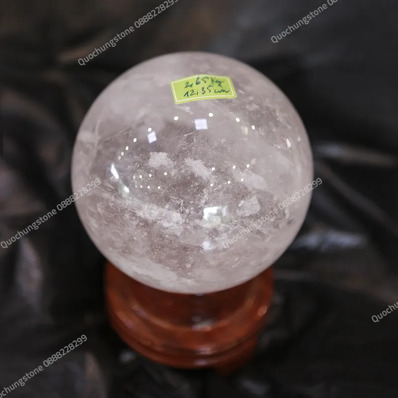 Quả Cầu Đá Thạch Anh Trắng Tự Nhiên 2,65kg