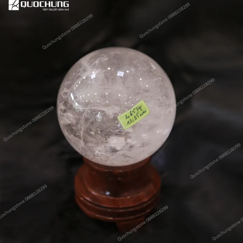 Quả Cầu Đá Thạch Anh Trắng Tự Nhiên 2,65kg