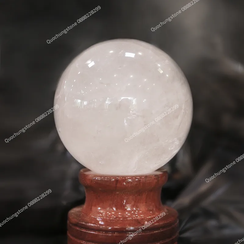 Quả Cầu Đá Thạch Anh Trắng Tự Nhiên 2,65kg