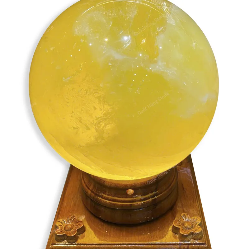 Cầu Đá Quý Thạch Anh Vàng (ĐK 20cm)