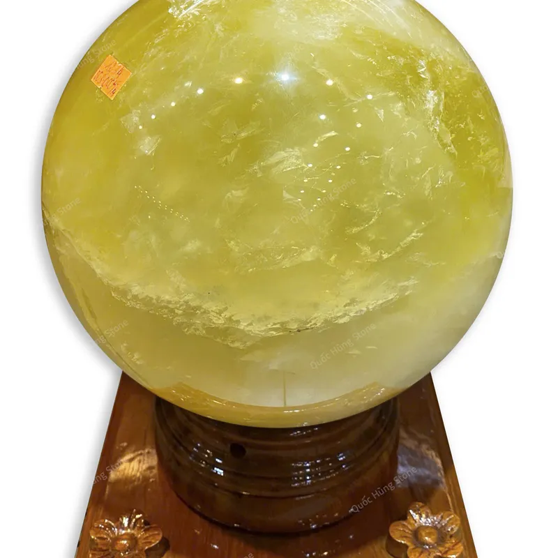 Cầu Đá Quý Thạch Anh Vàng (ĐK 20cm)