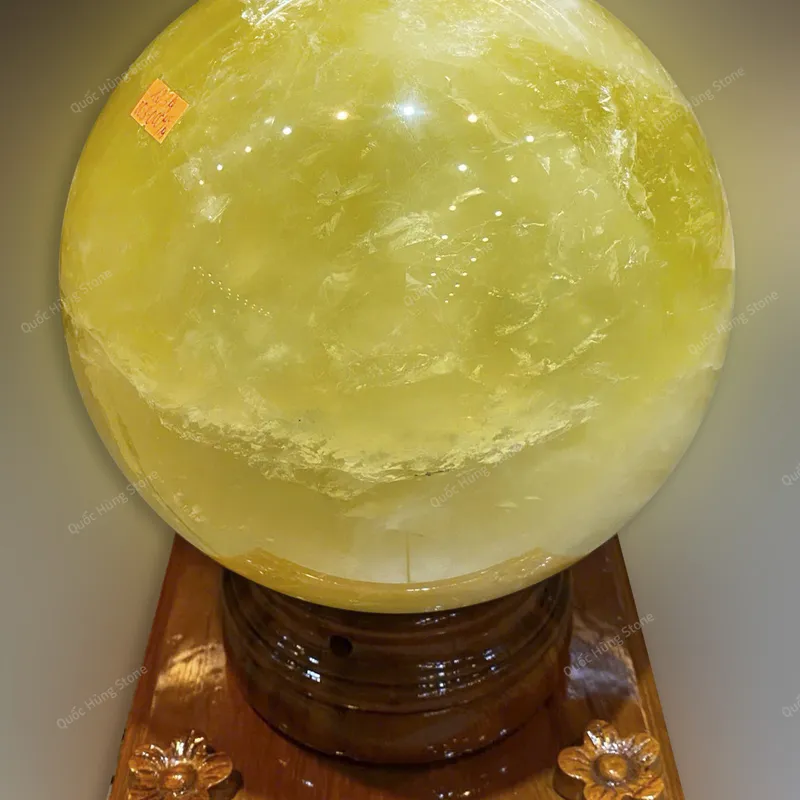 Cầu Đá Quý Thạch Anh Vàng (ĐK 20cm)