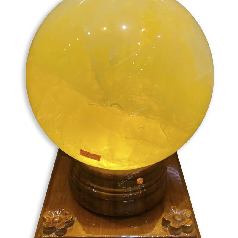 Cầu Đá Quý Thạch Anh Vàng (ĐK 20cm)