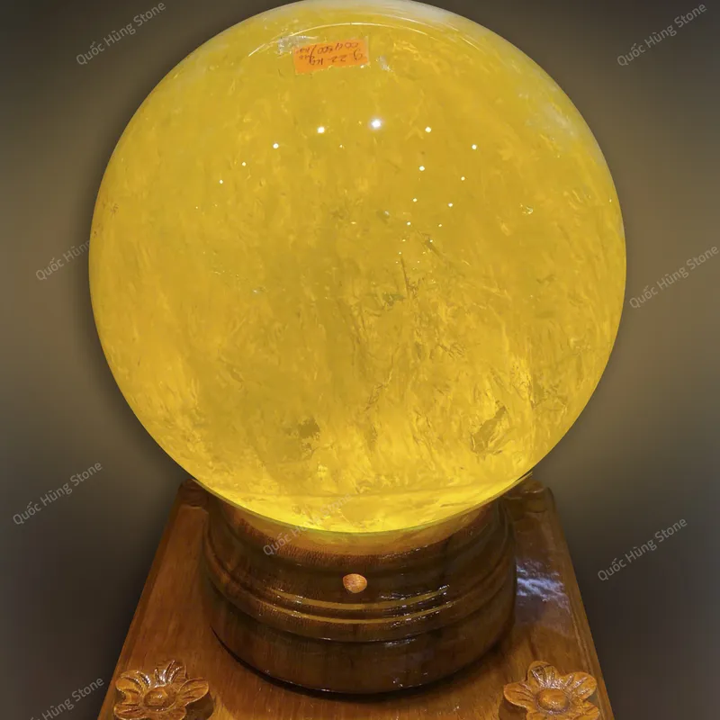 Cầu Đá Quý Thạch Anh Vàng (ĐK 18cm)