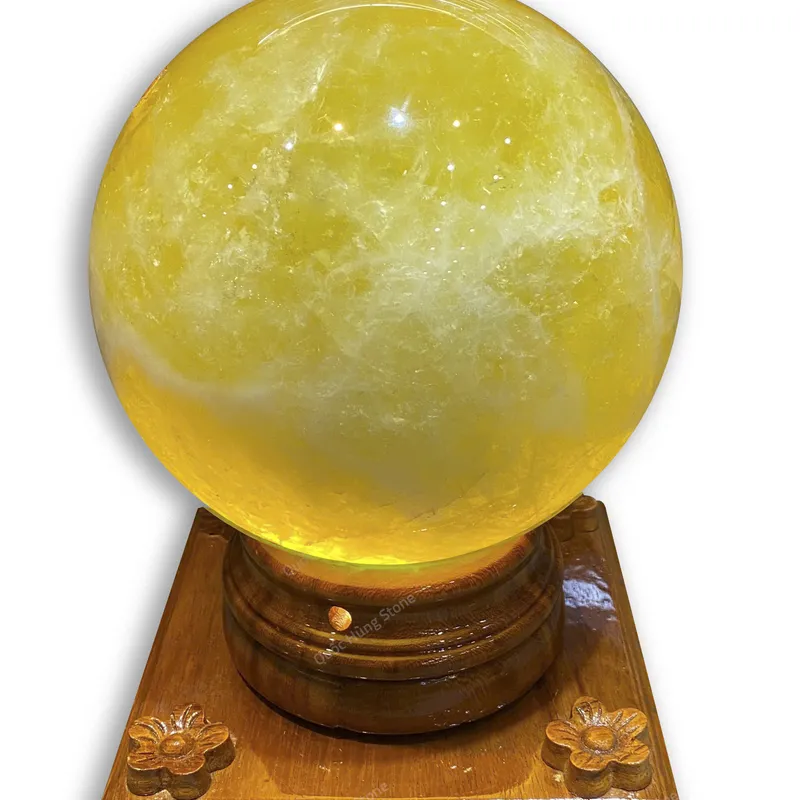 Cầu Đá Quý Thạch Anh Vàng (ĐK 18cm)