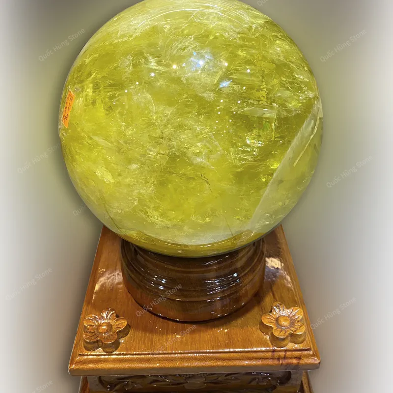 Cầu Đá Quý Thạch Anh Vàng (ĐK 18cm)