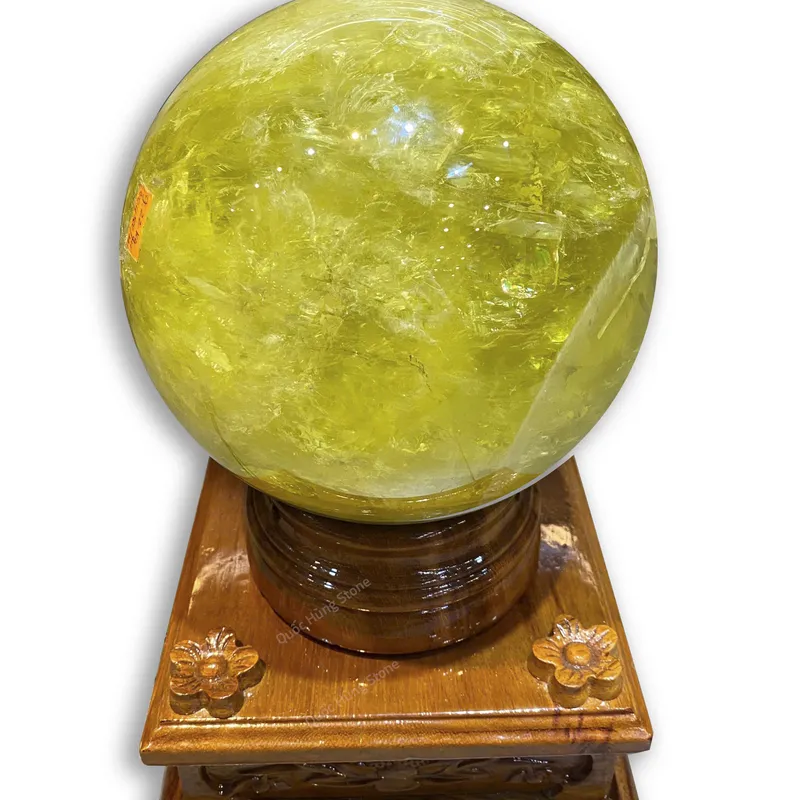 Cầu Đá Quý Thạch Anh Vàng (ĐK 18cm)