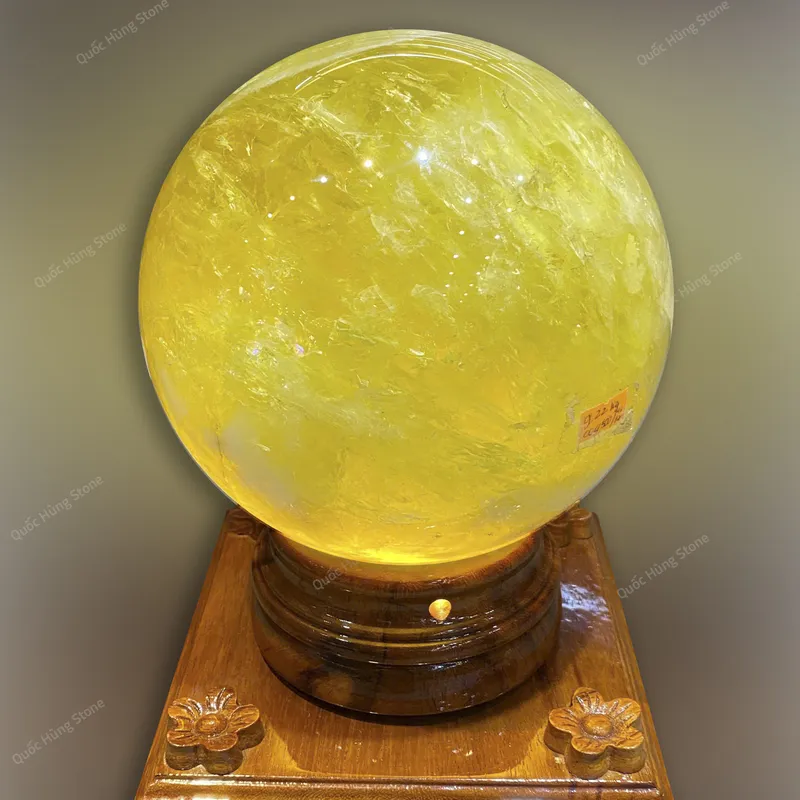 Cầu Đá Quý Thạch Anh Vàng (ĐK 18cm)