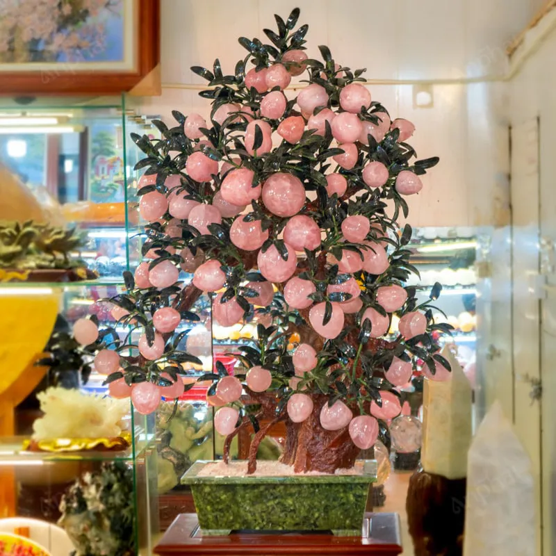 Cây Đào Đá Thạch Anh Hồng