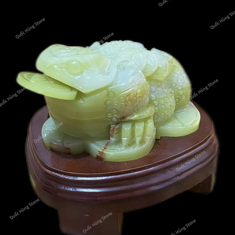 Thiềm Thừ  Ngọc Onyx - 18x9cm 