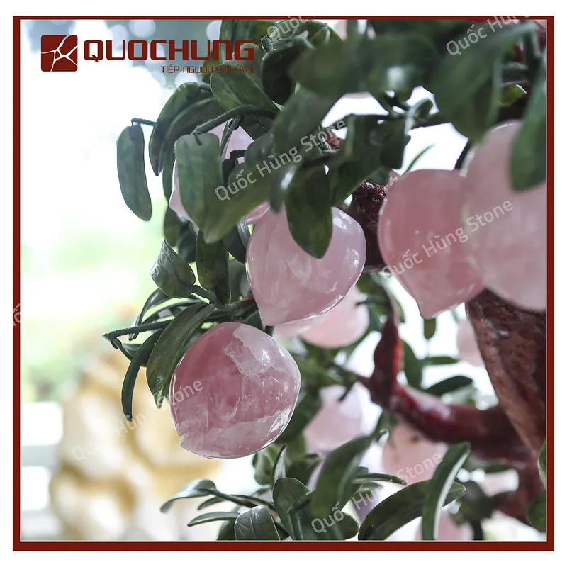 Cây Đào Đá Thạch Anh Hồng