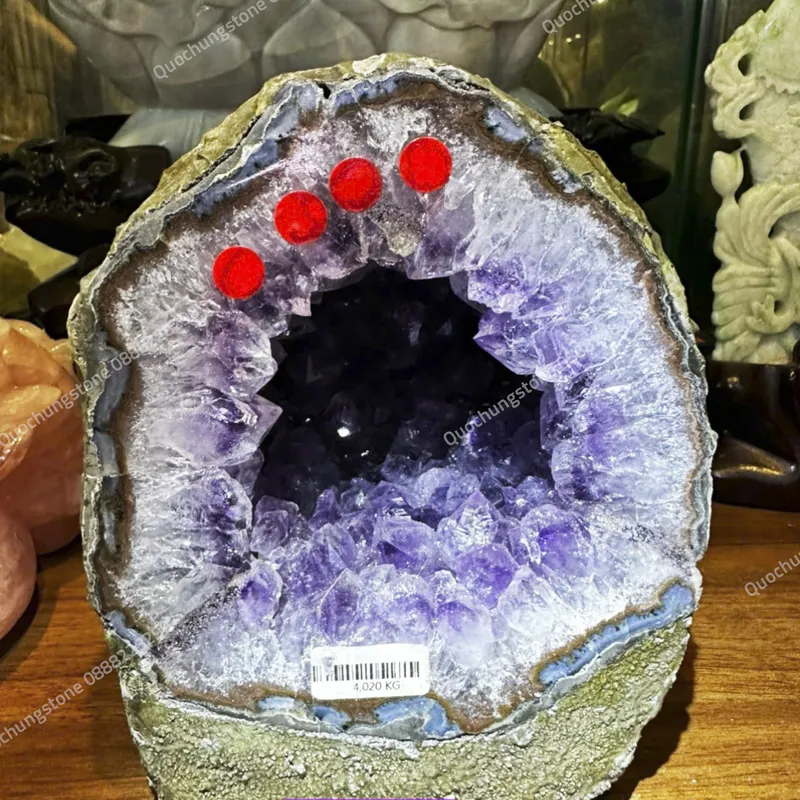 Hốc Đá Thạch Anh Tím Tự Nhiên 4.2kg