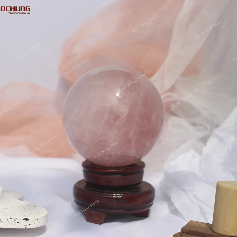 Quả Cầu Thạch Anh Hồng - 1,48kg