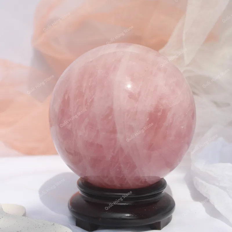 Quả Cầu Đá Thạch Anh Hồng - 2,56kg
