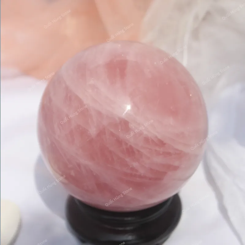 Quả Cầu Đá Thạch Anh Hồng - 2,56kg