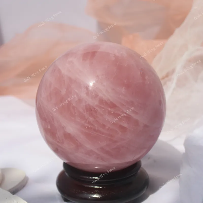 Quả Cầu Đá Thạch Anh Hồng - 2,56kg