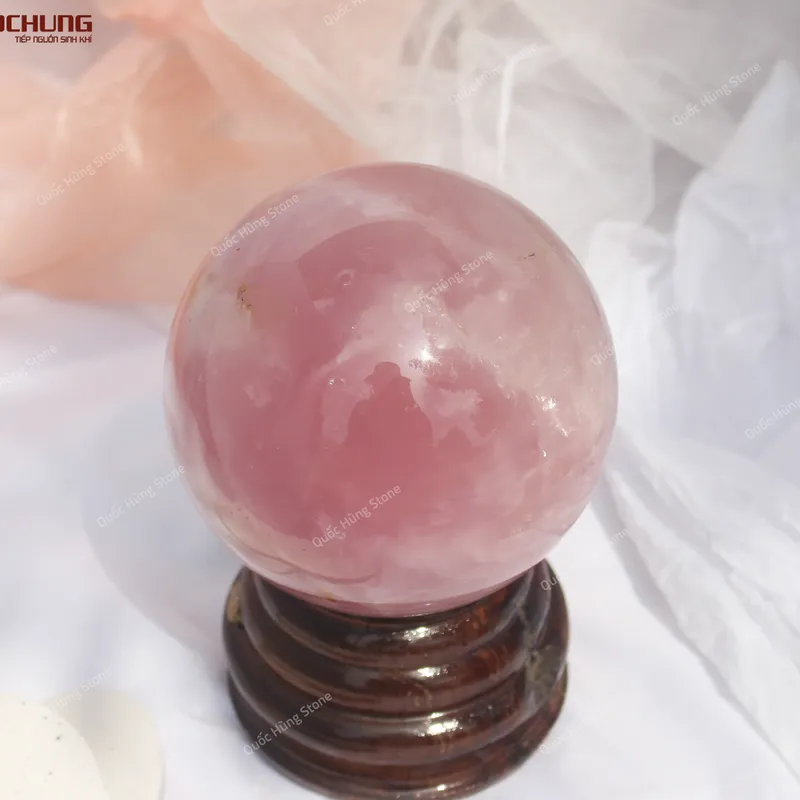 Quả Cầu Đá Thạch Anh Hồng 2,6kg