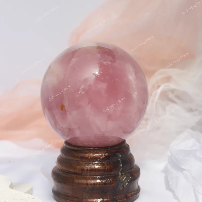 Quả Cầu Đá Thạch Anh Hồng 2,6kg