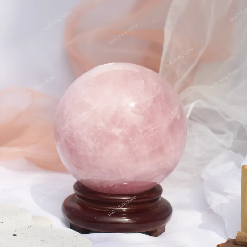 Quả Cầu Đá Thạch Anh Hồng 2,93kg