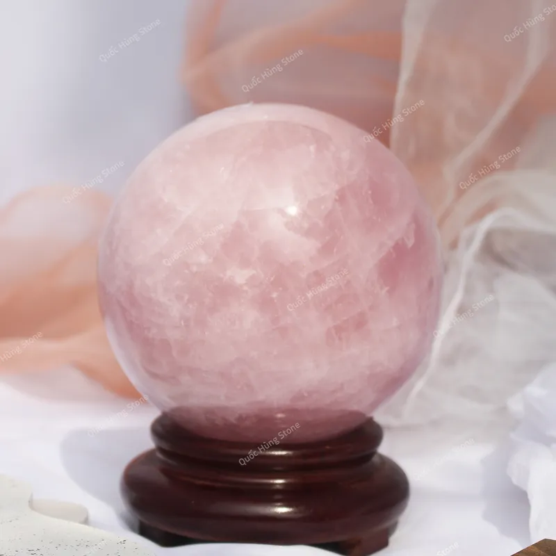 Quả Cầu Đá Thạch Anh Hồng 2,93kg