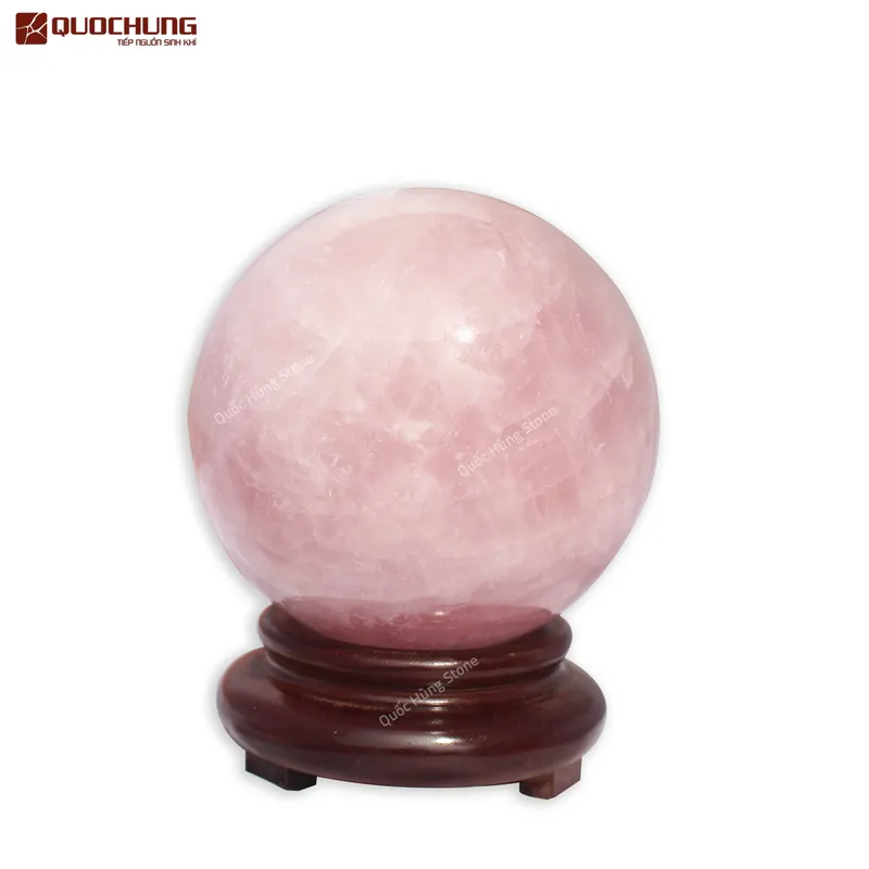 Quả Cầu Đá Thạch Anh Hồng 2,93kg