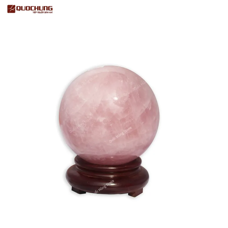 Quả Cầu Đá Thạch Anh Hồng 2,93kg